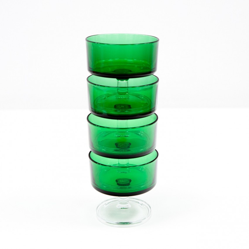 Coupes Luminarc en verre vert