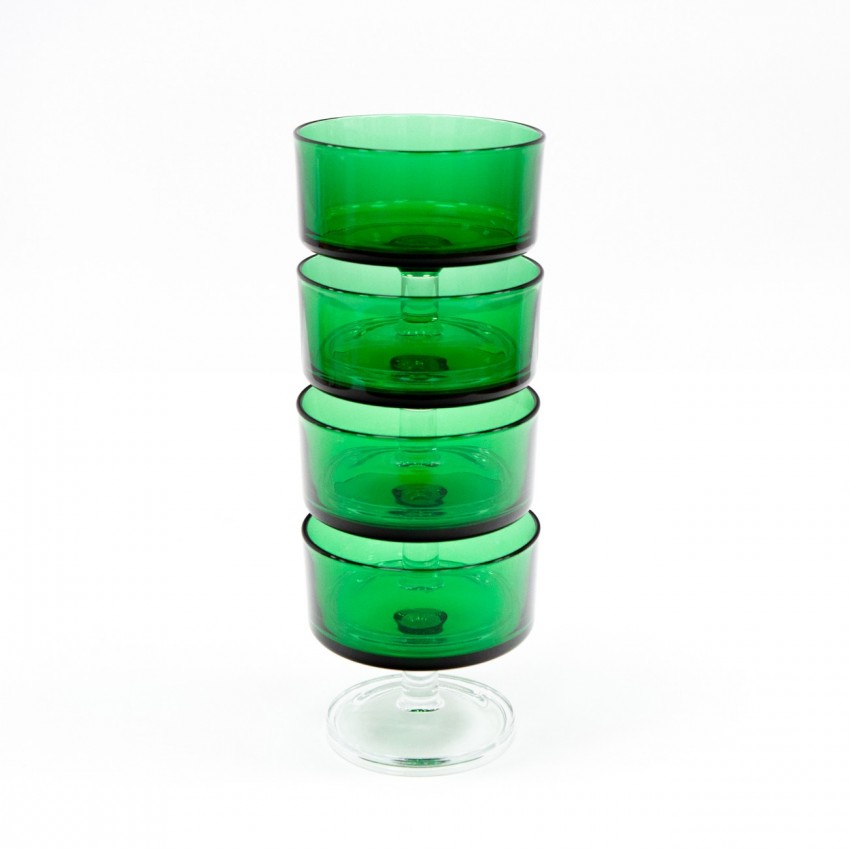 Coupes Luminarc en verre vert