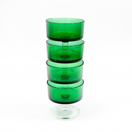 Coupes Luminarc en verre vert