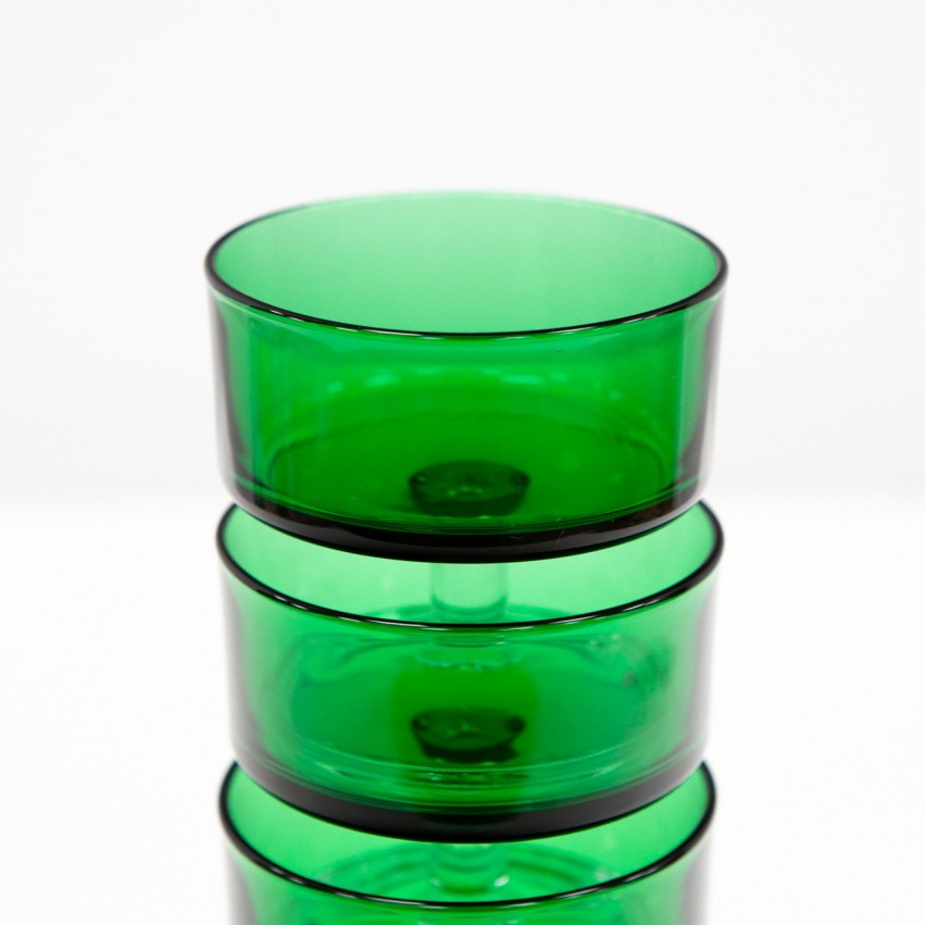 Coupes Luminarc en verre vert