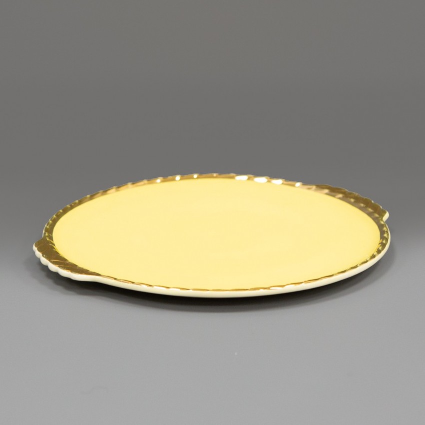 Plat rond en porcelaine de Salins