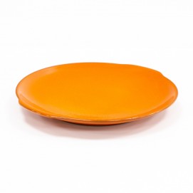 Plat rond et orange des années 1970