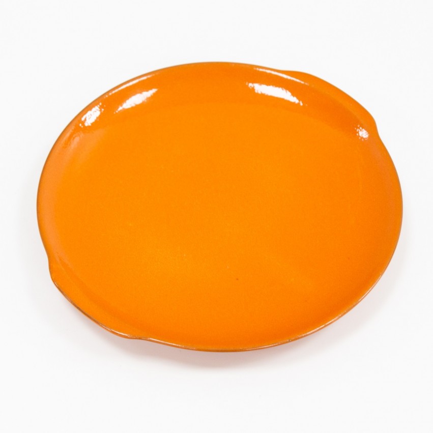 Plat rond et orange des années 1970