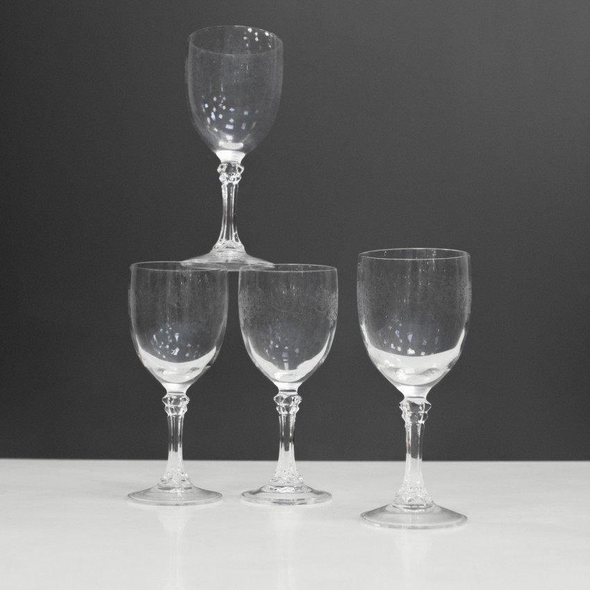 Verres à vin Art déco en cristal