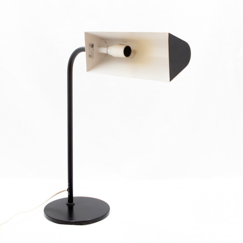 Lampe de bureau laquée de noir Amilux