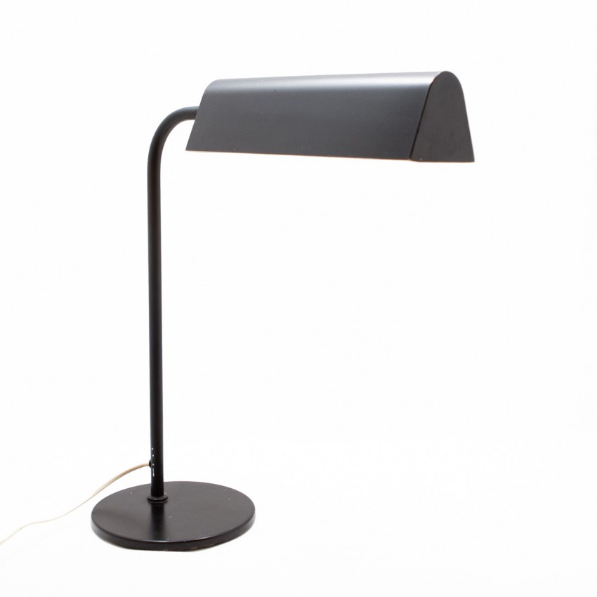 Lampe de bureau laquée de noir Amilux