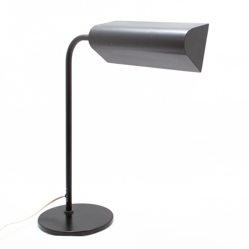 Lampe de bureau laquée de noir Amilux