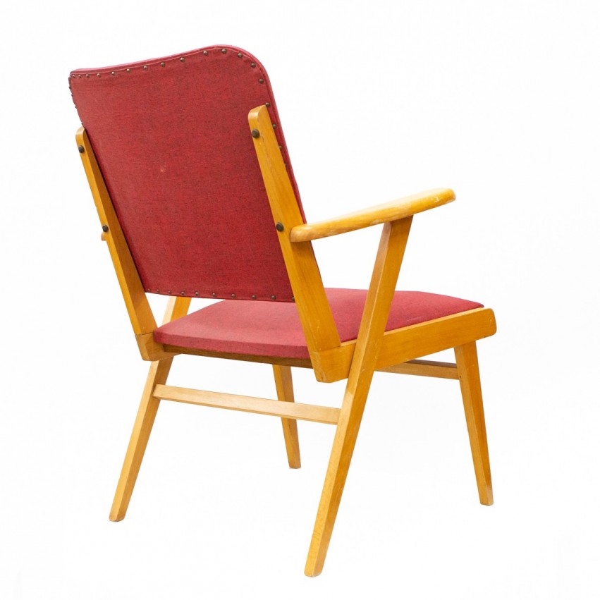 Fauteuil en bois des années 1950