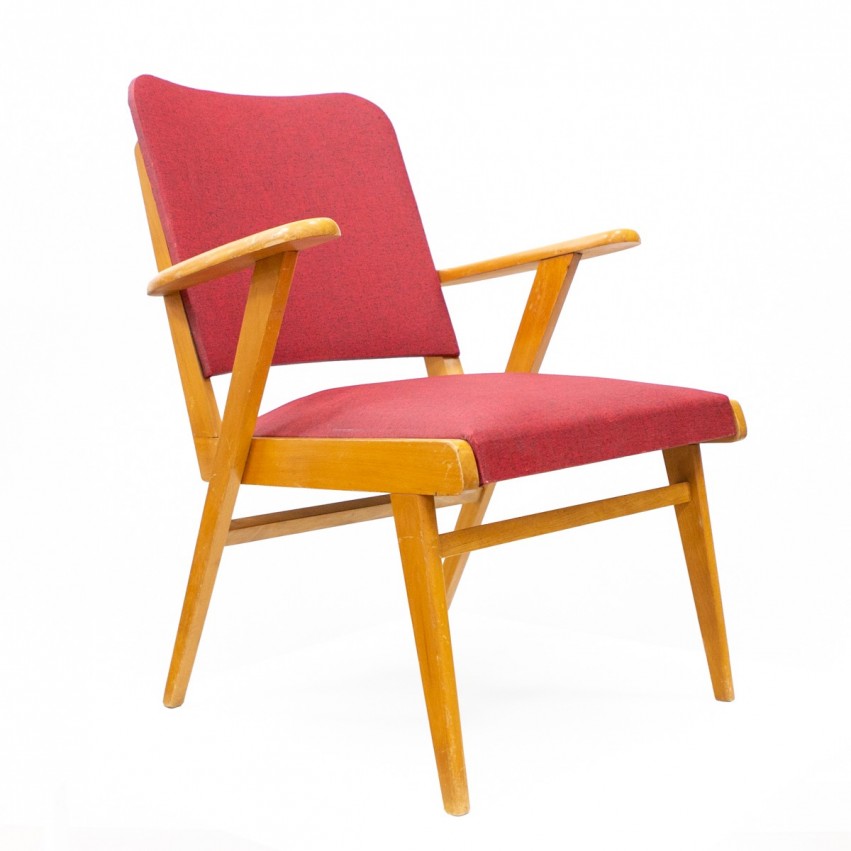 Fauteuil en bois des années 1950