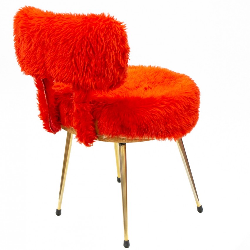 Chaise moumoute rouge - Pelfran