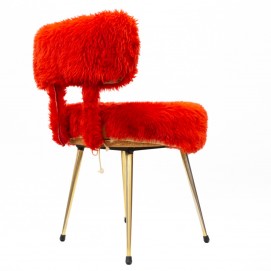 Chaise moumoute rouge - Pelfran