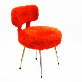 Chaise moumoute rouge - Pelfran