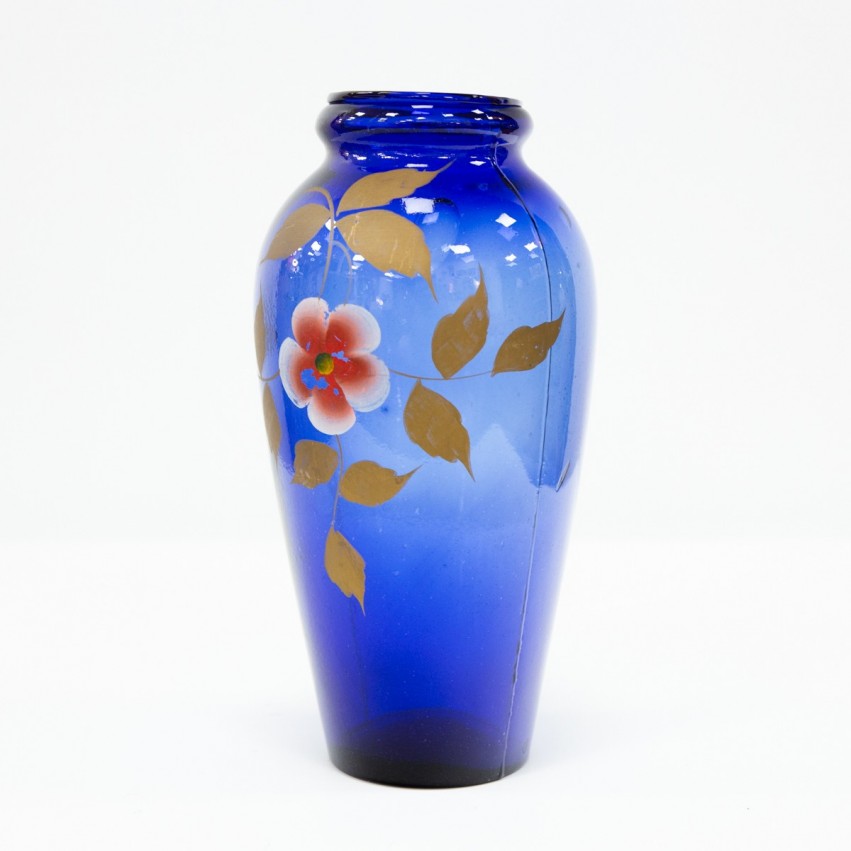 Vase en verre bleu - Art déco