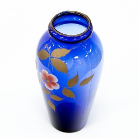 Vase en verre bleu - Art déco