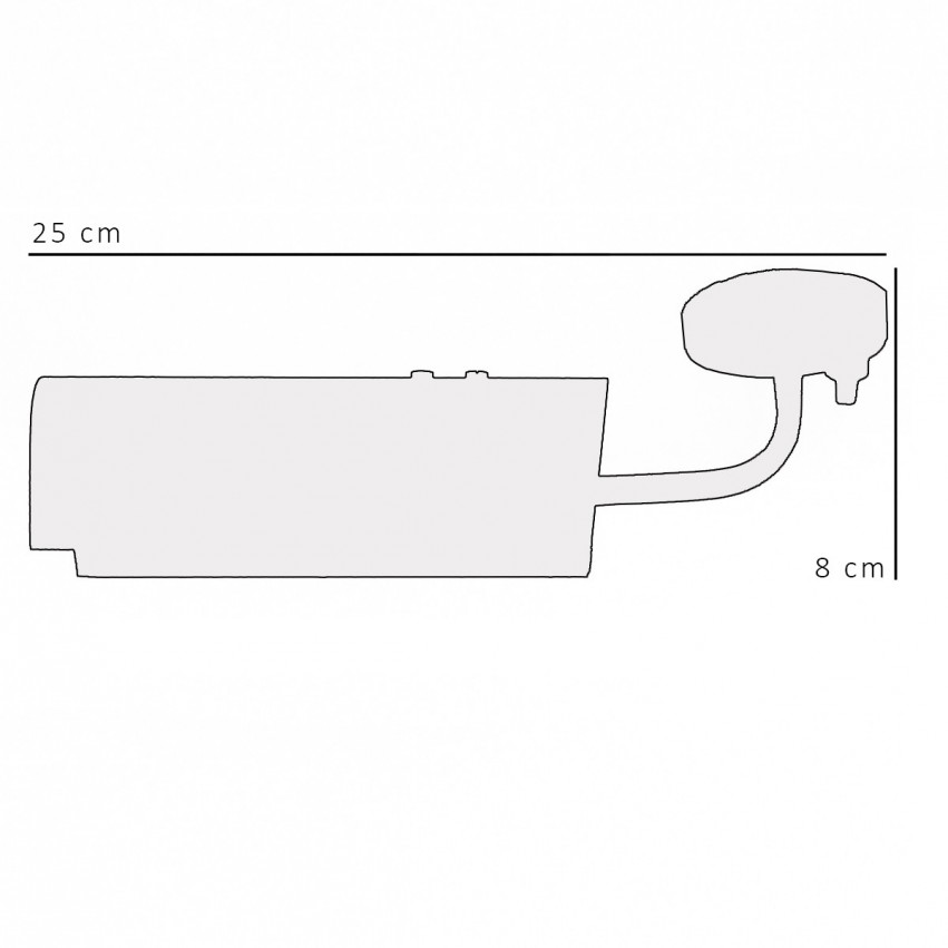 Applique Disderot 5555 métal laqué noir et tige chromée