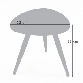 Petite table triangulaire en Formica