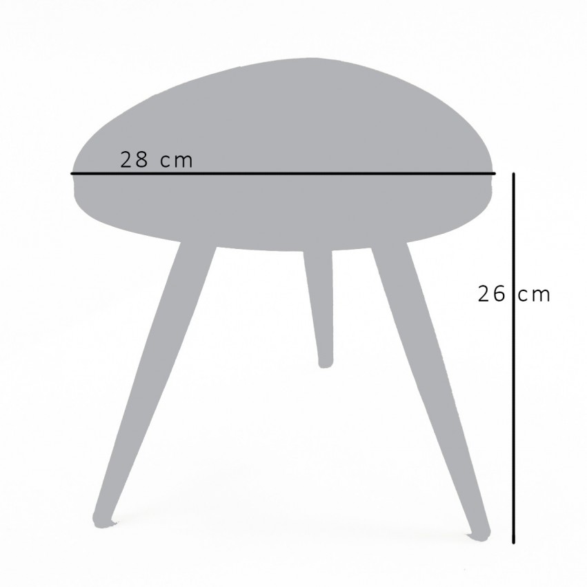 Petite table triangulaire en Formica