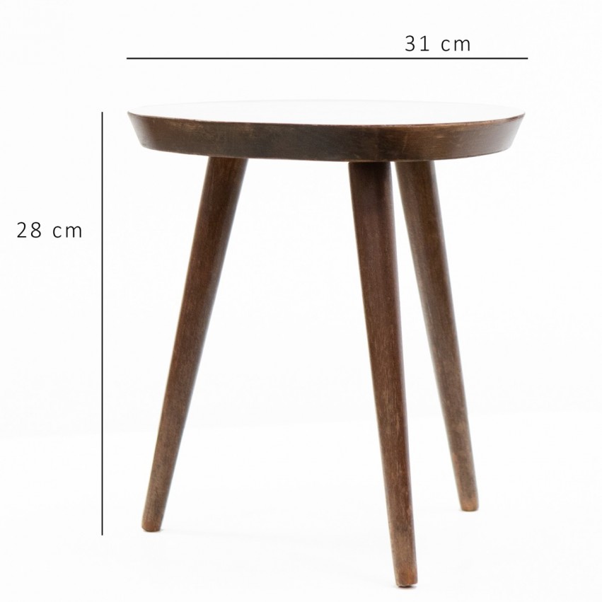 Petite table basse tripode en Formica des années 1950