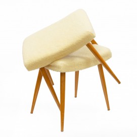 Tabouret moumoute rectangulaire fabriqués en Allemagne dans les années 1960