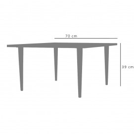 Table basse carrée en bois éditée par Ekornes dans les années 1960