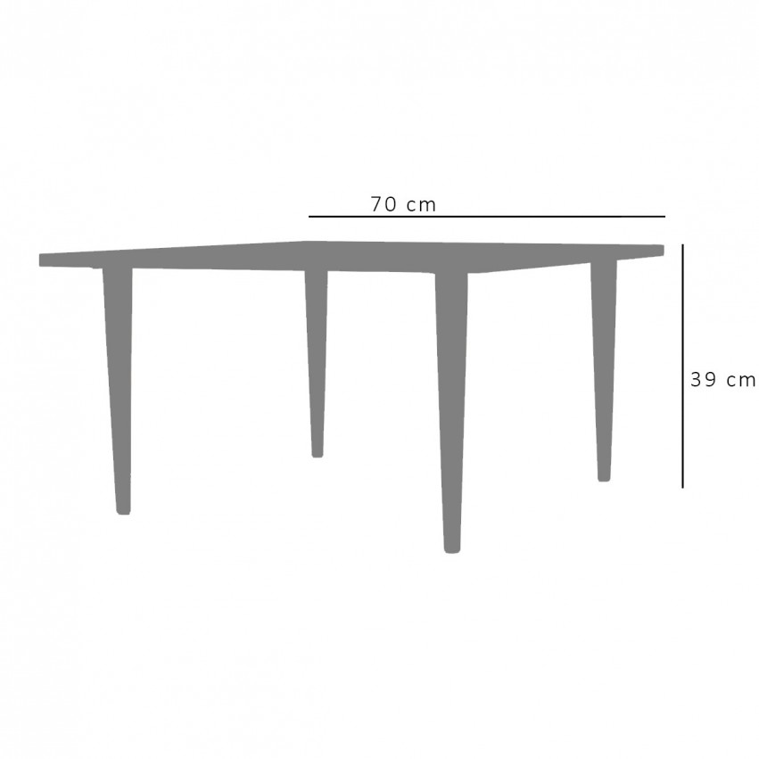 Table basse carrée en bois éditée par Ekornes dans les années 1960