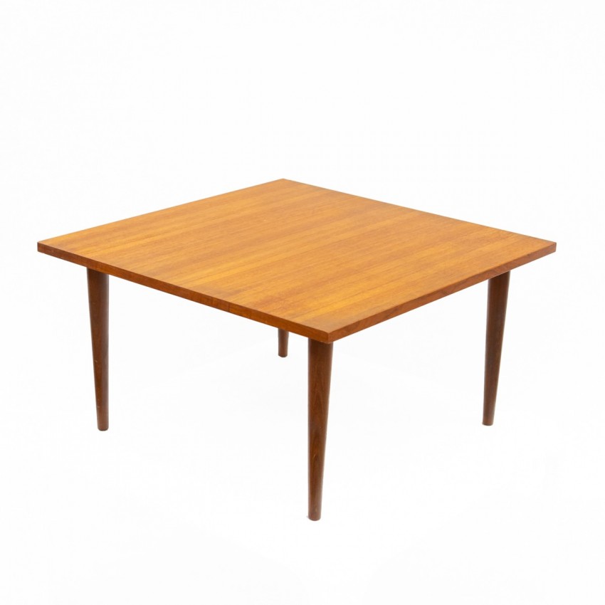 Table basse carrée en bois éditée par Ekornes dans les années 1960