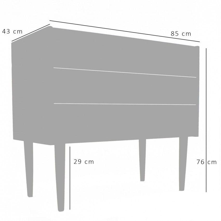 Commode scandinave en teck des années 1960