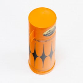 Thermos Aladdin orange et noir des années 1960