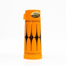 Thermos Aladdin orange et noir des années 1960