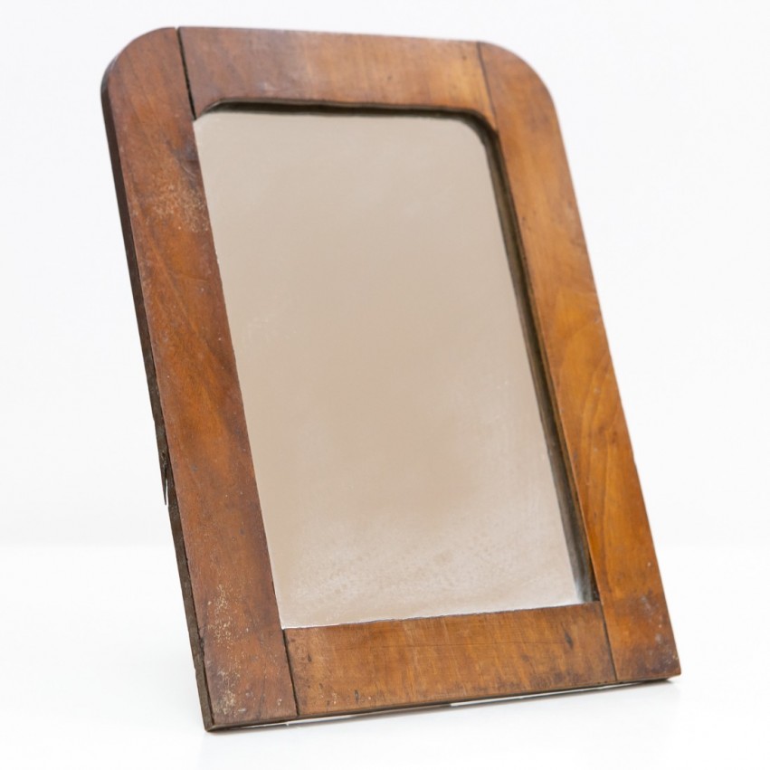 Miroir à poser des années 1950 - Cadre bois