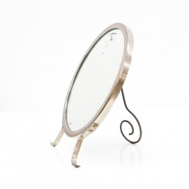 Miroir à poser rond des années 1950