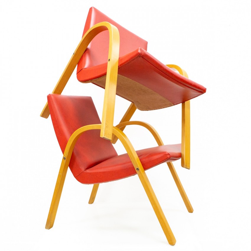 Fauteuils des années 1950 en bois cintré Fauteuils des années 1950 en bois cintré