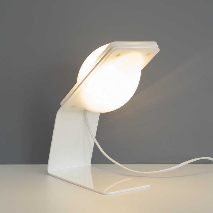 Lampe de bureau italienne en plexiglas