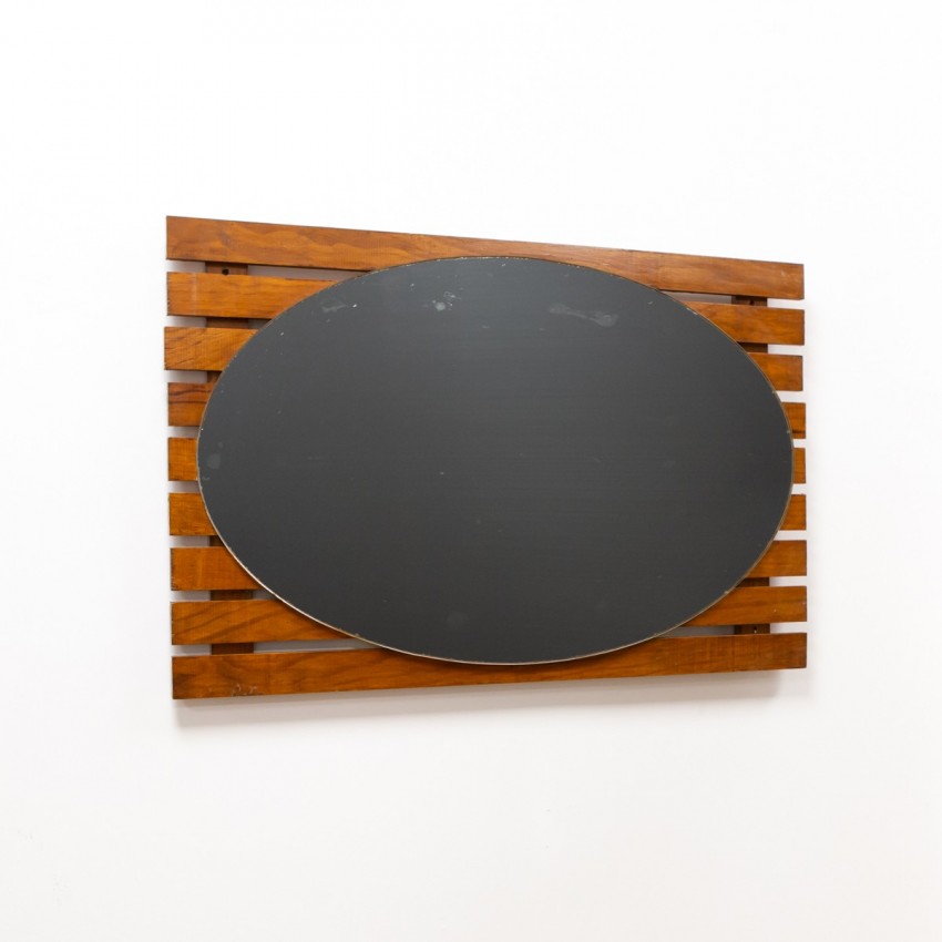 Miroir ovale des années 1960