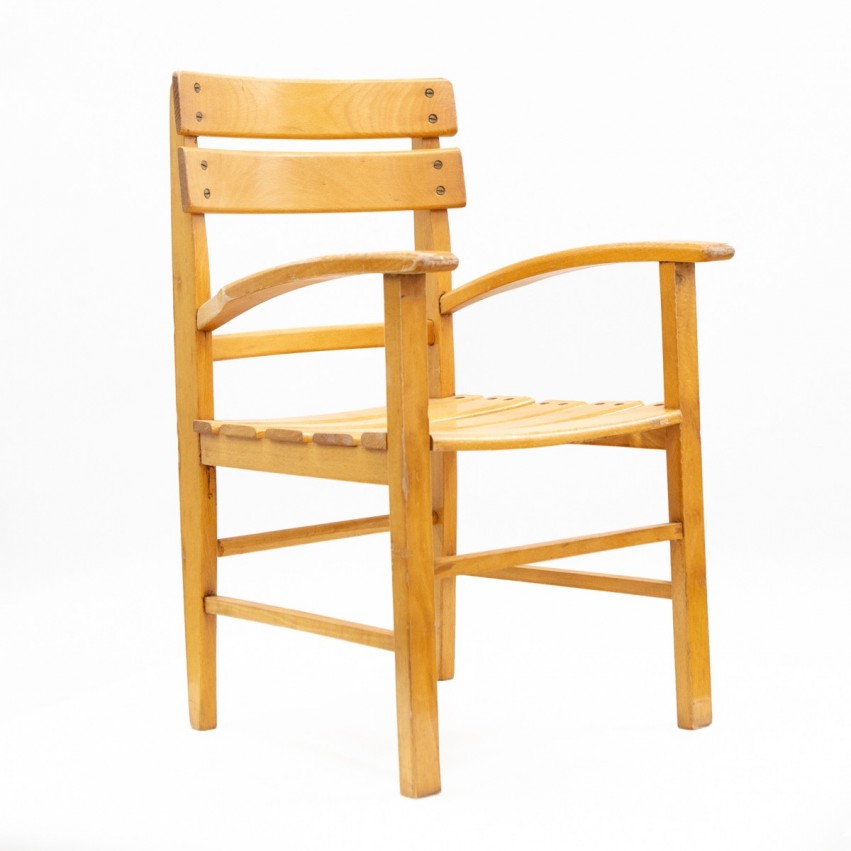 Fauteuil d'enfant en bois des années 1960