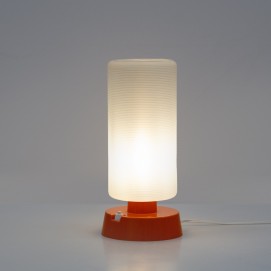 Lampe cylindrique en plastique des années 1970