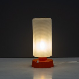 Lampe cylindrique en plastique des années 1970