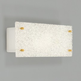 Applique rectangulaire en Plexiglas et laiton des années 1960