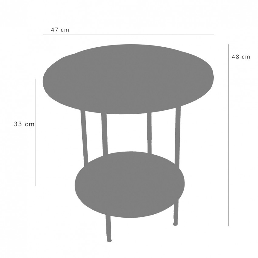 Table basse à deux plateaux Formica et laiton