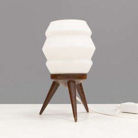 Lampe tripode en verre et bois - Philips