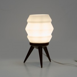 Lampe tripode en verre et bois - Philips