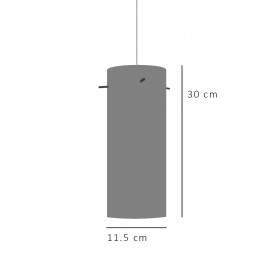 Suspension cylindrique en verre des années 1950