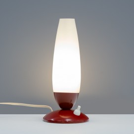 Lampe d'appoint des années 1950 à verrerie opale