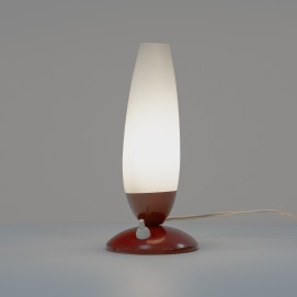 Lampe d'appoint des années 1950 à verrerie opale