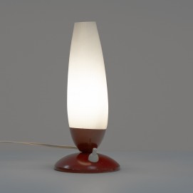 Lampe d'appoint des années 1950 à verrerie opale