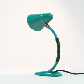 Lampe cocotte verte en tôle perforée