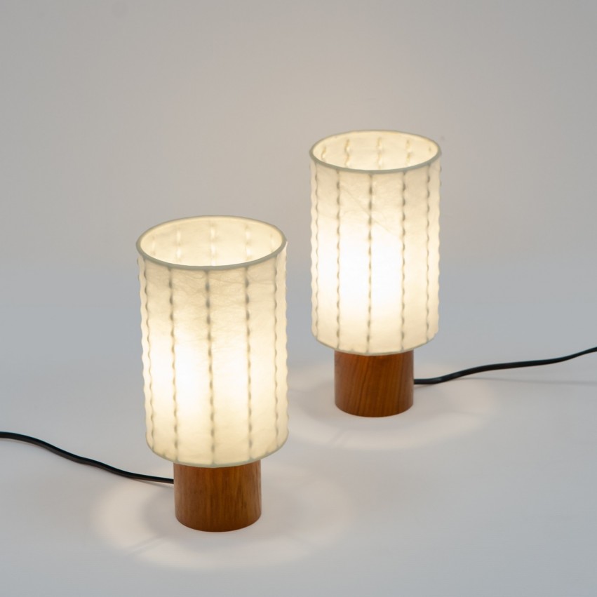 Lampes d'appoint cylindriques Cocoon de Goldkant