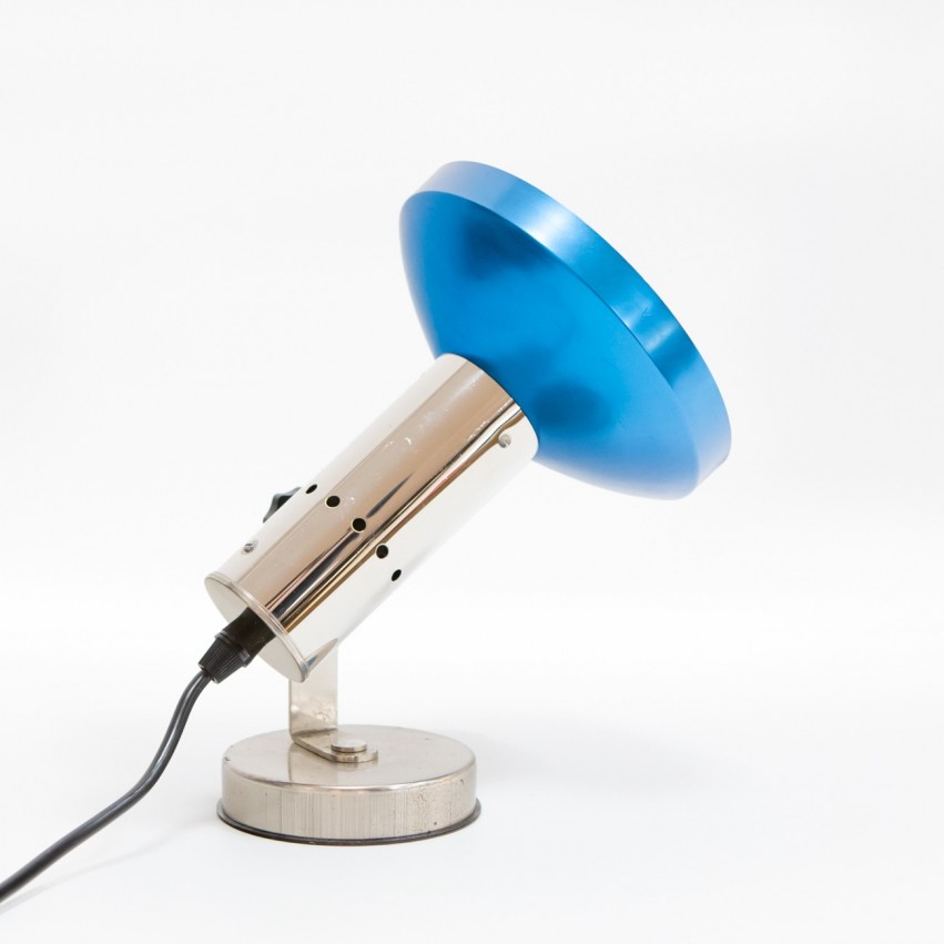 Spot à poser réflecteur bleu des années 1970 - Philips
