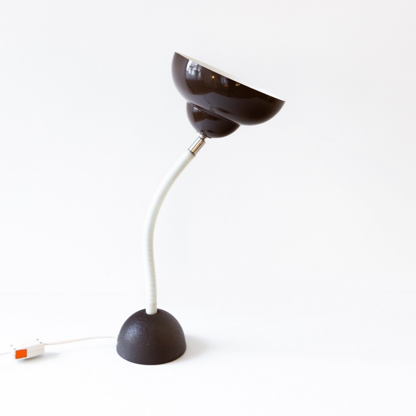 Lampe de chevet marron des années 1960