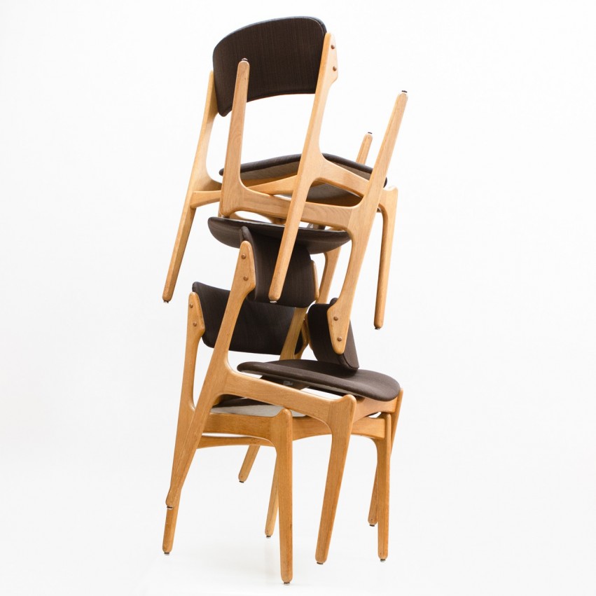 Chaises et fauteuils de salle à manger d'Erik Buck pour Domus Danica